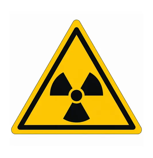 Cartello pericolo  'Materiale radioattivo'