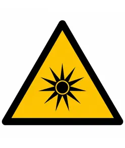 Cartello pericolo  radiazioni ottiche