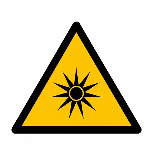 Cartello pericolo  radiazioni ottiche