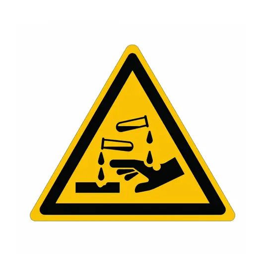 Cartello pericolo  'Sostanze corrosive'