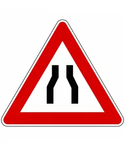 Cartello pericolo strettoia simmetrica