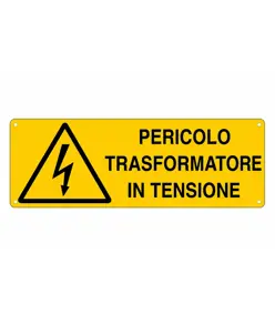 etichette adesive  pericolo trasformatore in tensione