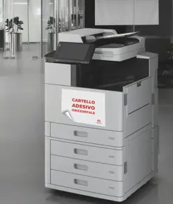 Cartello personalizzato adesivo formato orizzontale