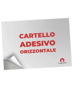 Cartello personalizzato adesivo formato orizzontale