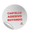 Cartello personalizzato adesivo formato rotondo
