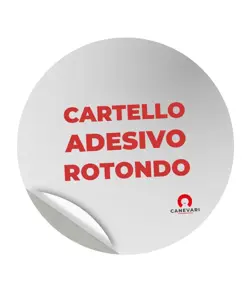 Cartello personalizzato adesivo formato rotondo