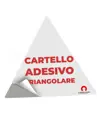Cartello personalizzato adesivo formato triangolare