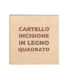 Cartello personalizzato con incisione a laser su legno  formato quadrato