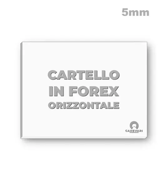 Cartello personalizzato in forex da 5mm formato orizzontale