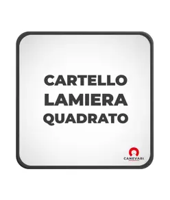 Cartello personalizzato in lamiera scatolata formato quadrato