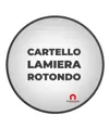 Cartello personalizzato in lamiera scatolata formato rotondo
