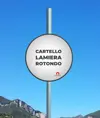 Cartello personalizzato in lamiera scatolata formato rotondo