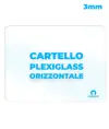 Cartello personalizzato in plexiglass da 3mm formato orizzontale