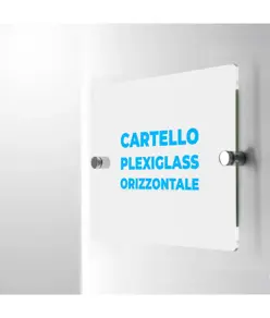 Cartello personalizzato in plexiglass da 3mm formato orizzontale