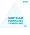 Cartello personalizzato in plexiglass da 3mm formato triangolare
