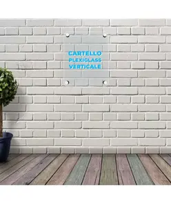 Cartello personalizzato in plexiglass da 3mm formato verticale