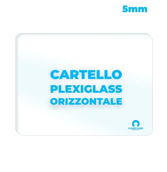 Cartello personalizzato in plexiglass da 5mm formato orizzontale