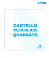 Cartello personalizzato in plexiglass da 5mm formato quadrato