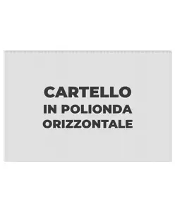Cartello personalizzato in polionda formato orizzontale