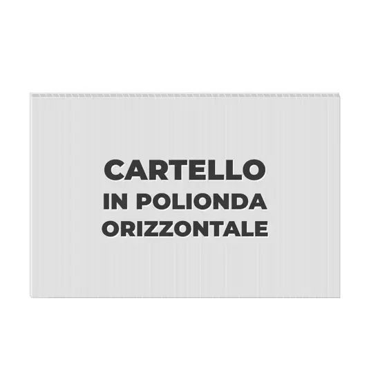 Cartello personalizzato in polionda formato orizzontale