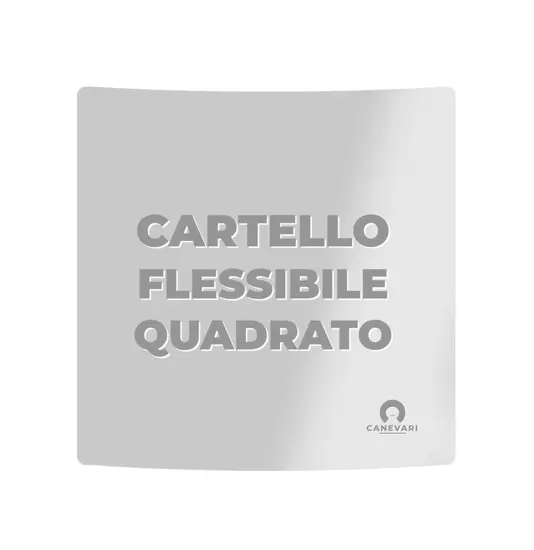 Cartello personalizzato in PVC HD semirigido formato quadrato