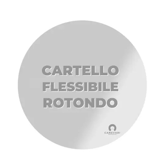 Cartello personalizzato in PVC HD semirigido formato rotondo
