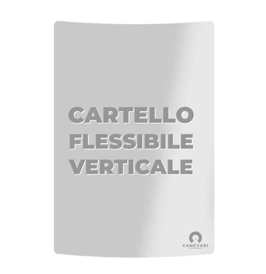 Cartello personalizzato in PVC HD semirigido formato verticale