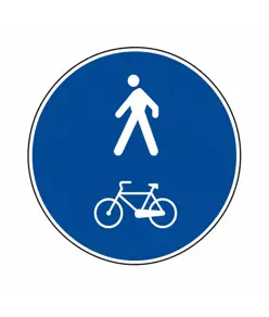 Cartello pista ciclopedonale