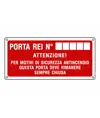 Cartello 'porta rei N°' in alluminio