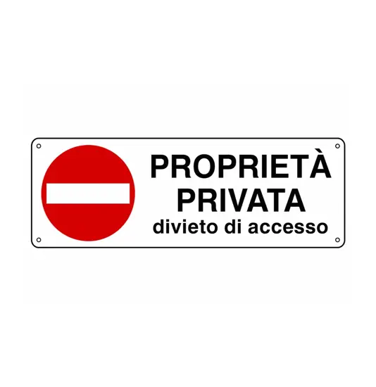 Cartello 'proprietà privata divieto di accesso'