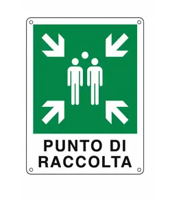 Cartello punto di raccolta per emergenza