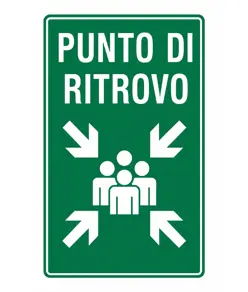 Cartello 'punto di ritrovo'