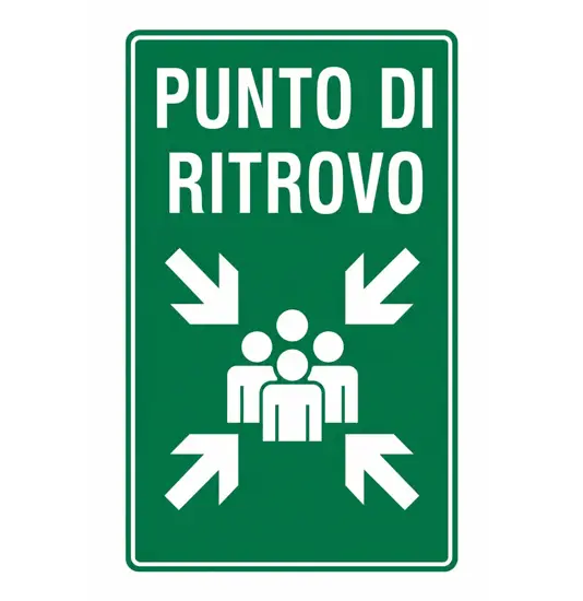 Cartello 'punto di ritrovo'