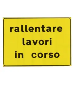 Cartello rallentare lavori in corso