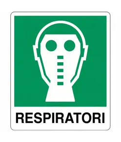 etichette adesive simbolo 'respiratori' con scritta