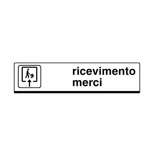 Cartello ricevimento merci in lamiera scatolata