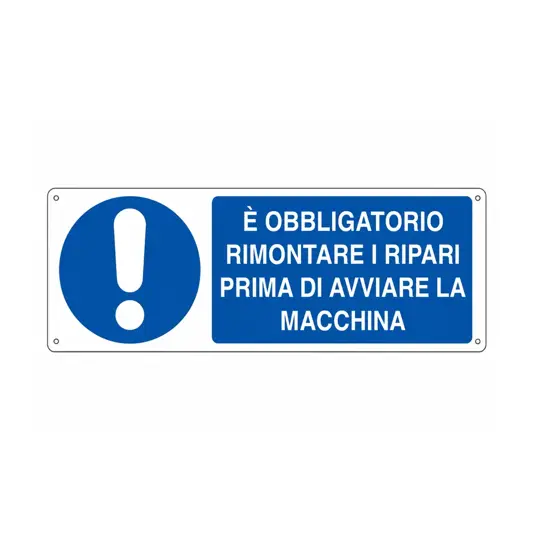 etichette adesive  rimontare i ripari prima di avviare la macchina