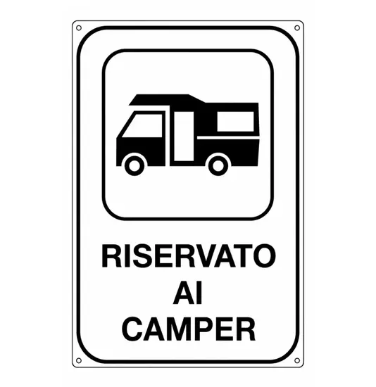 Cartello 'riservato ai camper'