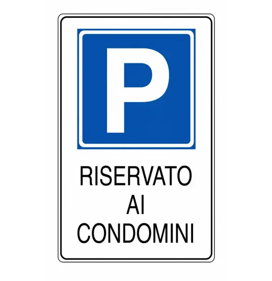 Cartello 'riservato ai condomini'