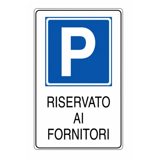Cartello 'riservato ai fornitori'