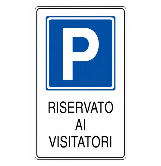 Cartello 'riservato ai visitatori'