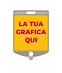 Cartello segnaletico bifacciale in plastica  per paletti, transenne e coni codice ZEP
