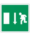 Cartello 'sicurezza uscita basso'