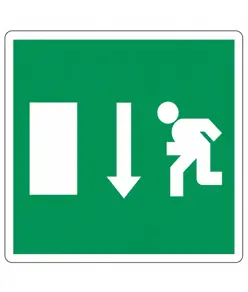 Cartello 'sicurezza uscita basso'