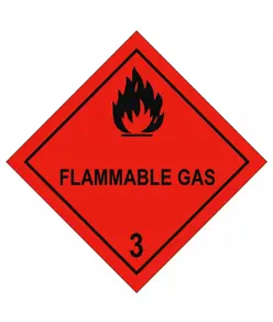 Cartello simbolo  'Flammable gas'
