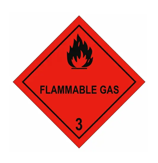 Cartello simbolo  'Flammable gas'