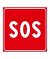 Cartello SOS 60x60 cm