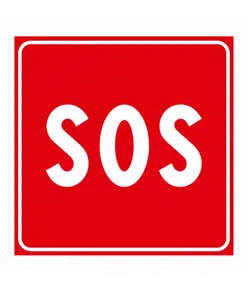 Cartello SOS 60x60 cm