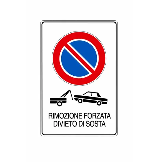 Cartello sosta vietata con rimozione forzata
