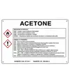 Cartello sostanza pericolosa 'acetone'